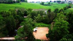 Le ravito vu du haut du viaduc