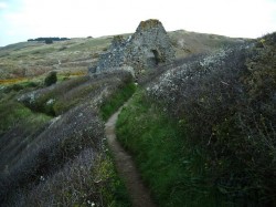 Chapelle en ruine sur Carteret