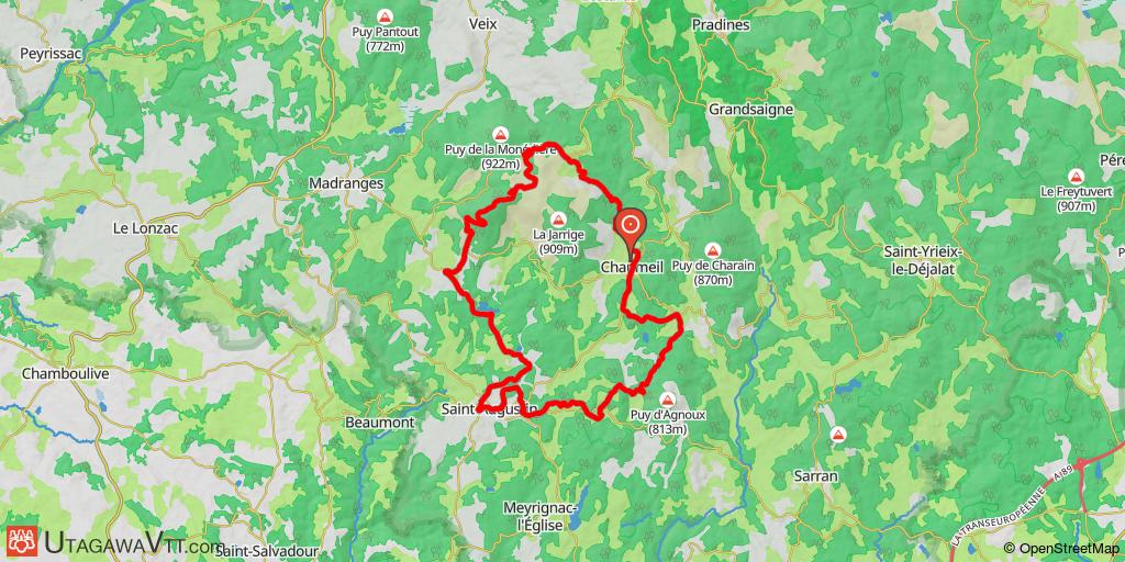 Chaumeil - Circuit N° 24 : Puy de Chauzeix - La Monédière