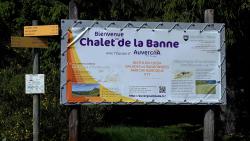 Panneau touristique au Chalet de la Banne