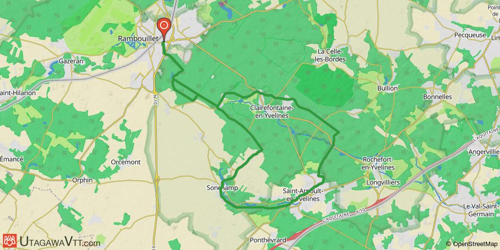 Rambouillet - Sonchamps - Saint-Arnoult - Clairefontaine - Rambouillet