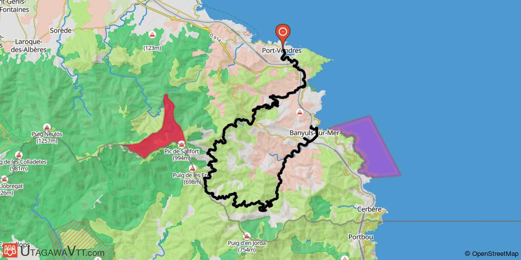 Port Vendres - Cosprons - Col des Gascons - Col de Banuyls et Banuyls