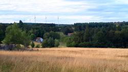 La Verrerie, vue sur le parc éolien