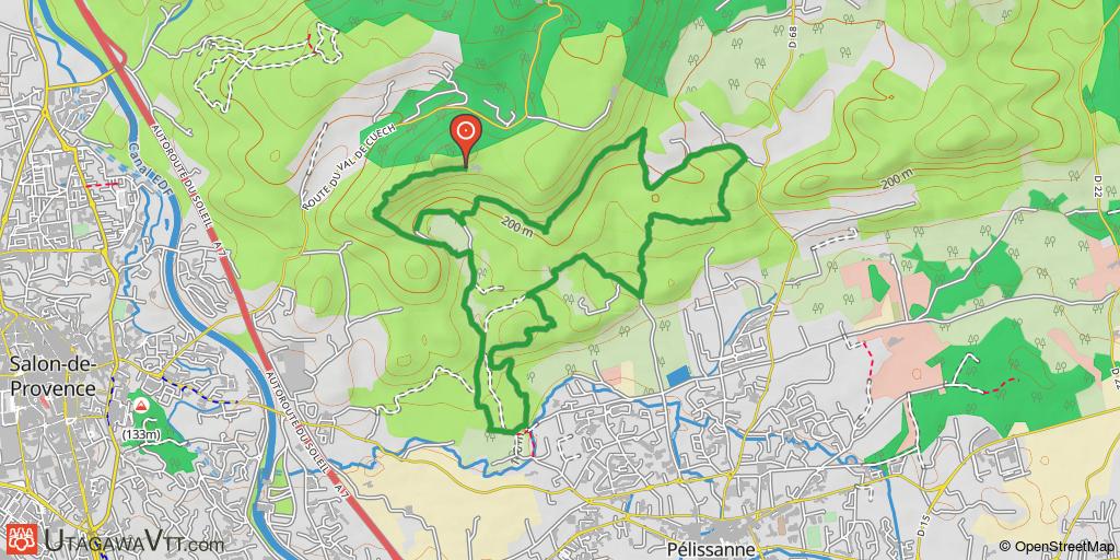 Parcours en contrebas de l'abbaye de Sainte-Croix