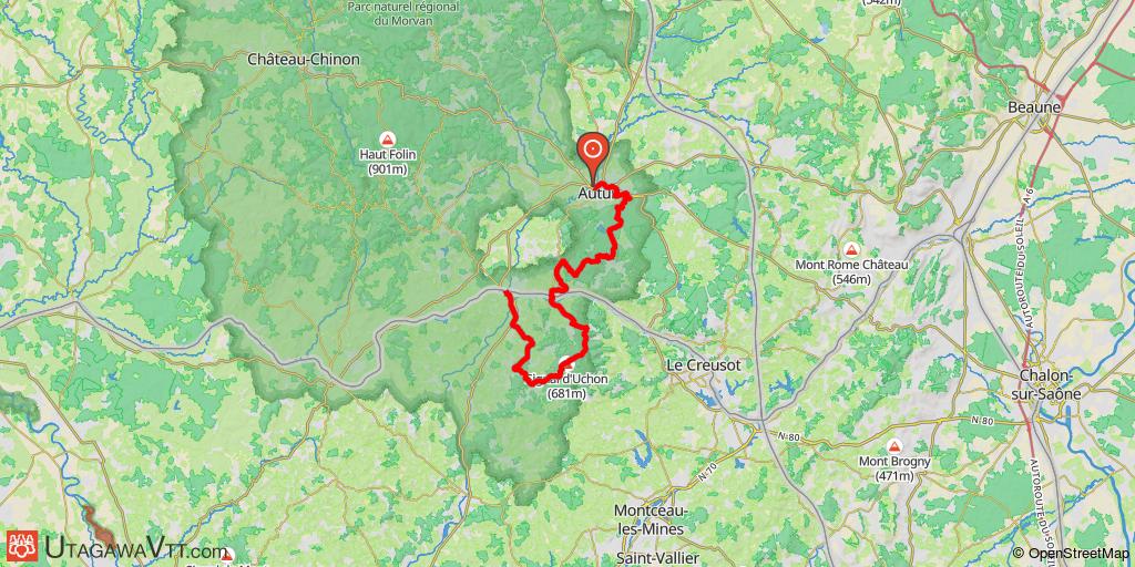 Traversée du Morvan - Autun - Etang-sur-Arroux