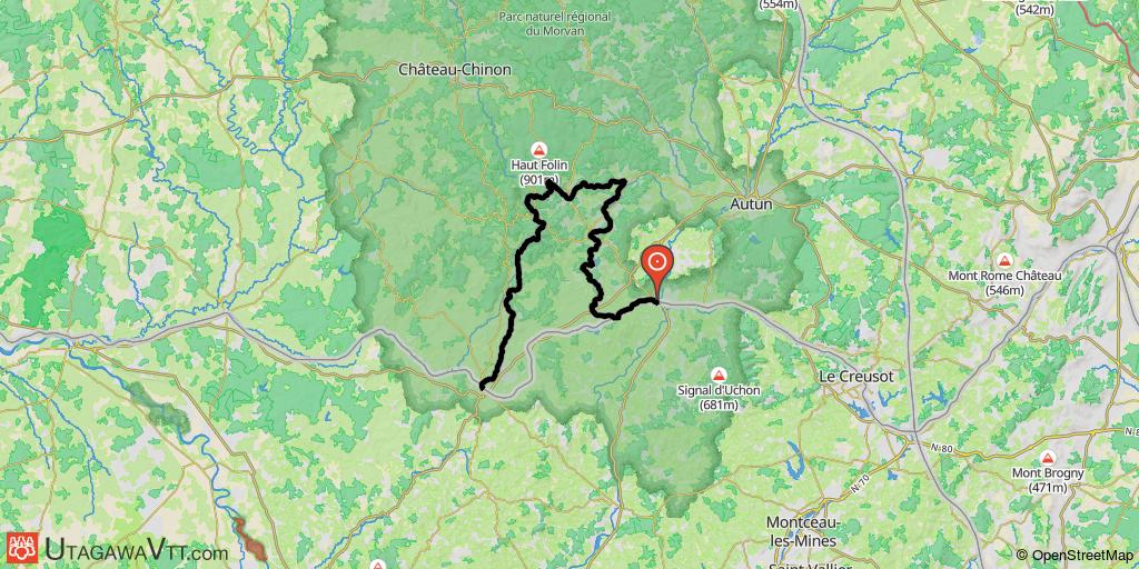 Traversée du Morvan - Etang-sur-Arroux - Mt Beuvray - Luzy