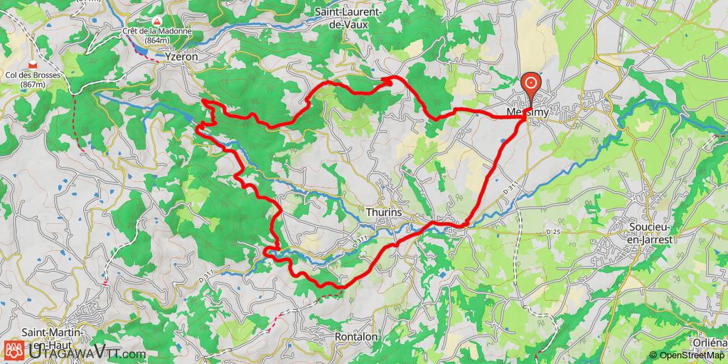 Messimy - Circuit VTT-FFC N° 9 : La marmite du diable