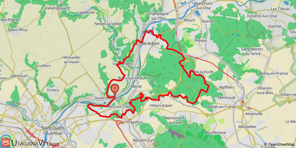 Tour en forêt de l'Isle-Adam au départ de Méry-sur-Oise