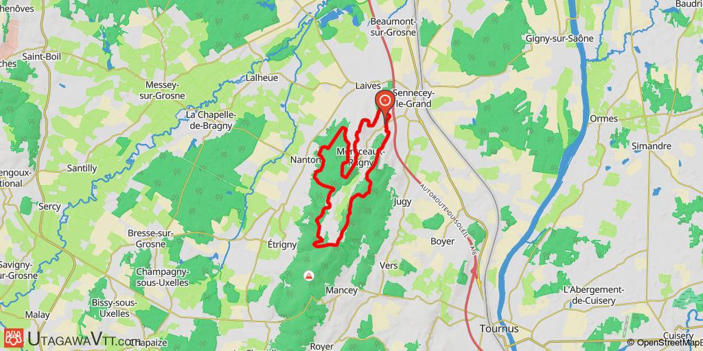Sennecey-le-Grand - Col de Navois et retour
