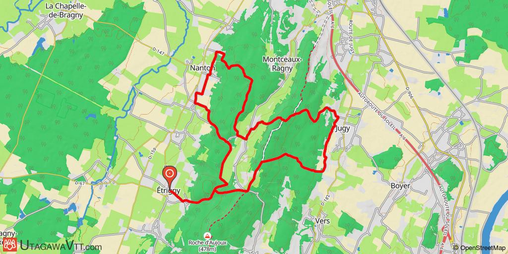 Les 4 versants du "Massif Sud Bourgogne" - Circuit N° 24