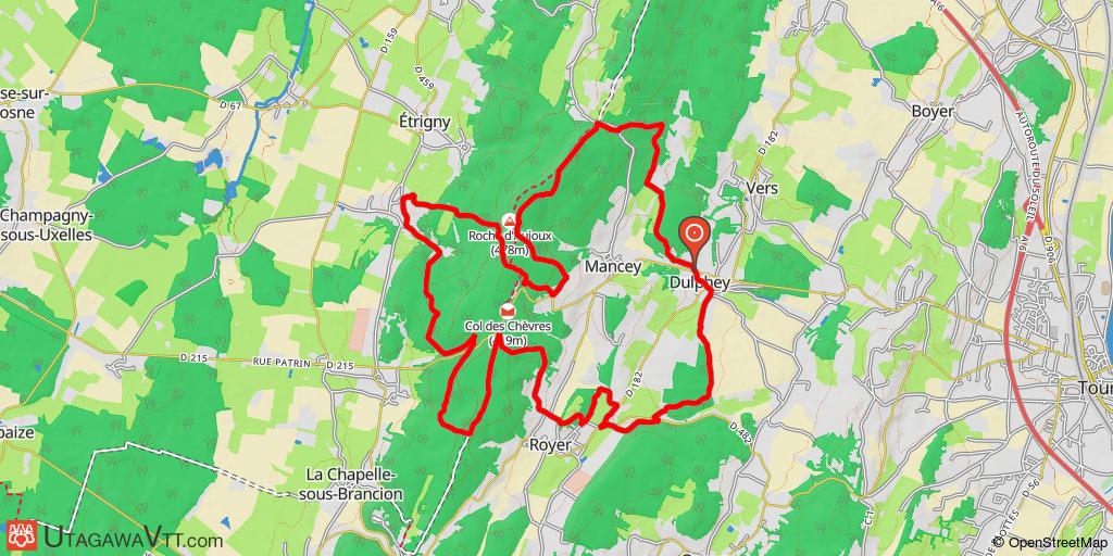 Les forêts et vignobles de Mancey du "Massif Sud Bourgogne" - Circuit N° 23