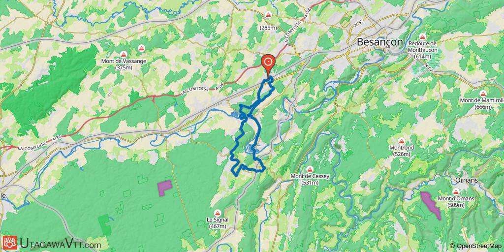 Circuit entre Osselle et Dannemarie