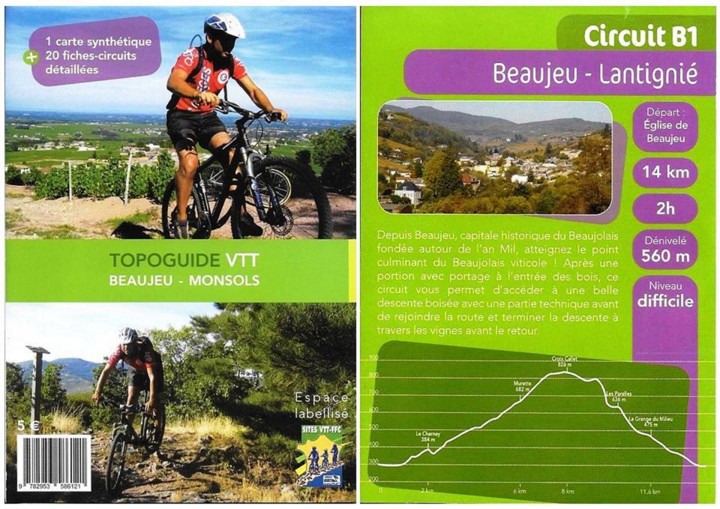 Espace VTT-FFC Beaujeu/Monsols - Circuit N° 1 : Lentignié (B1)