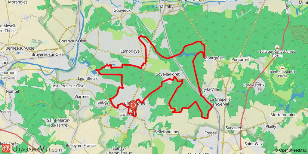 Forêt de Chantilly au départ de Luzarches - Sens horaire
