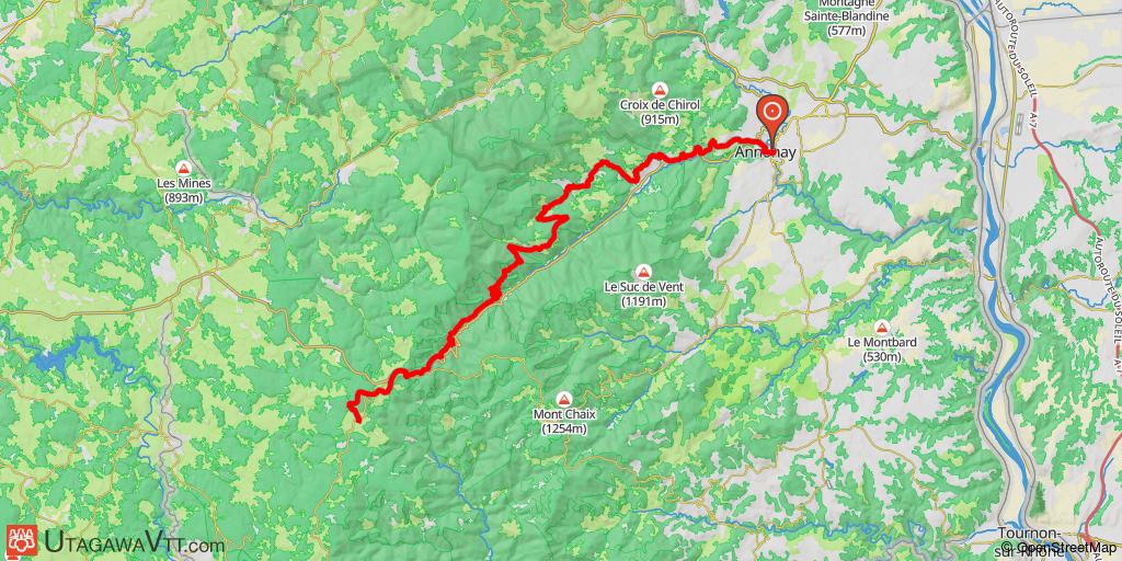 GTA (Grande Traversée de l'Ardèche) - Etape 1 : Annonay - Saint-André-en-Vivarais