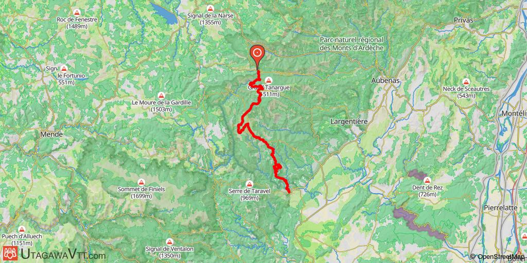 GTA (Grande Traversée de l'Ardèche) - Etape 4 : Le Bez - Les Vans
