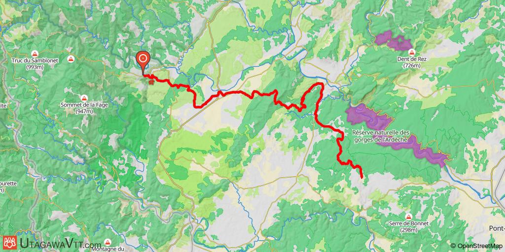GTA (Grande Traversée de l'Ardèche) - Etape 5 :  Les Vans - Orgnac-l'Aven