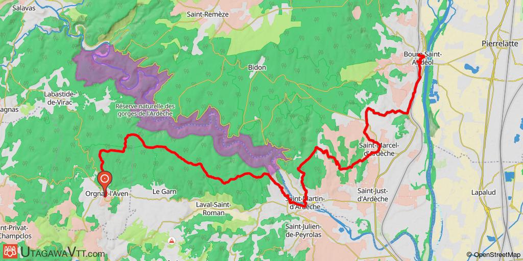 GTA (Grande Traversée de l'Ardèche) - Etape 6 : Orgnac-l'Aven - Bourg-Saint-Andéol