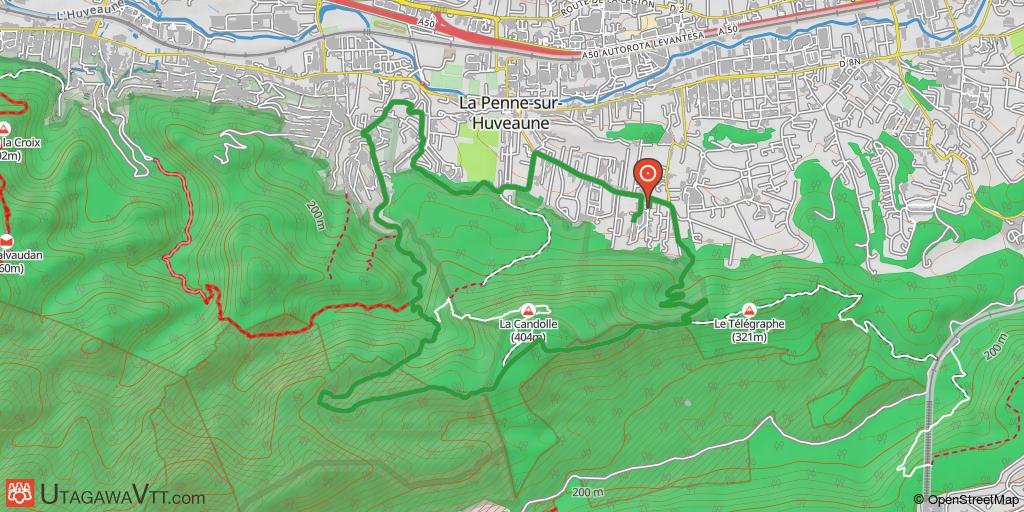 Courte boucle au-dessus de la Penne-sur-Huveaune