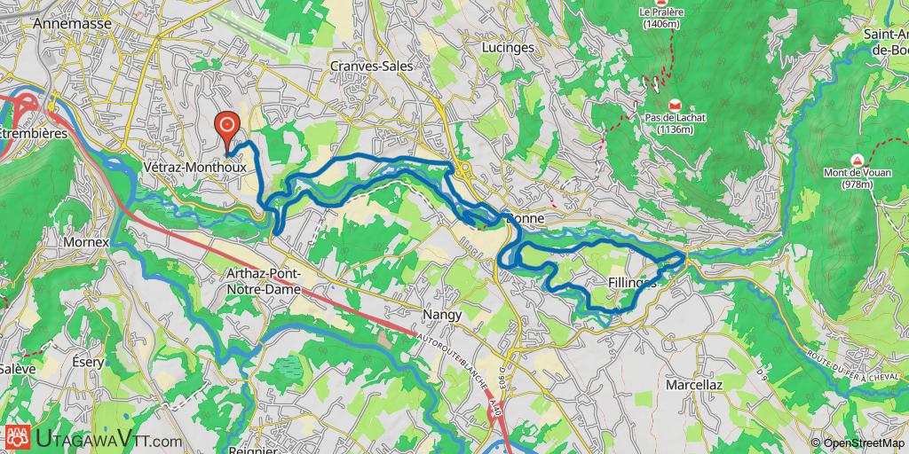 La Menoge vue de Vétraz par un boucaillon