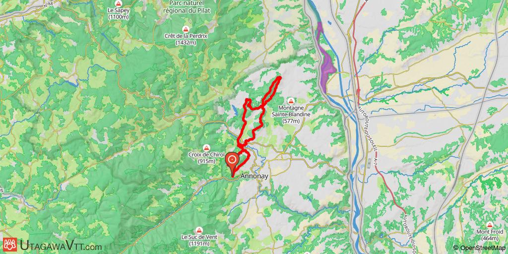 Parcours facile autour d'Annonay