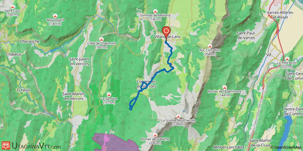 Site VTT-FFC Villard-de-Lans - Corrençon - Circuit N° 47 : La boucle du Clariant