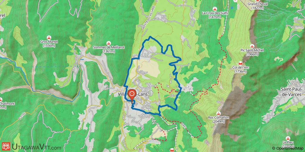 Site VTT-FFC Villard-de-Lans - Corrençon - Circuit N° 45 : Le chemin des traces