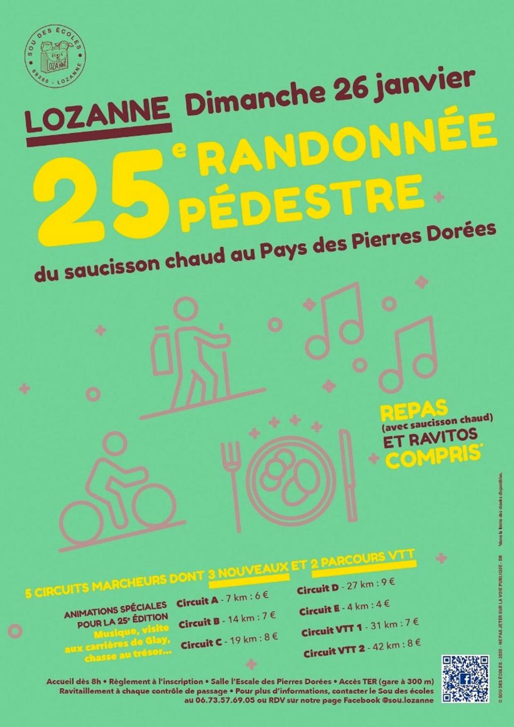 25ème Randonnée du Saucisson Chaud au Pays des Pierres Dorées 2020 - 42 km