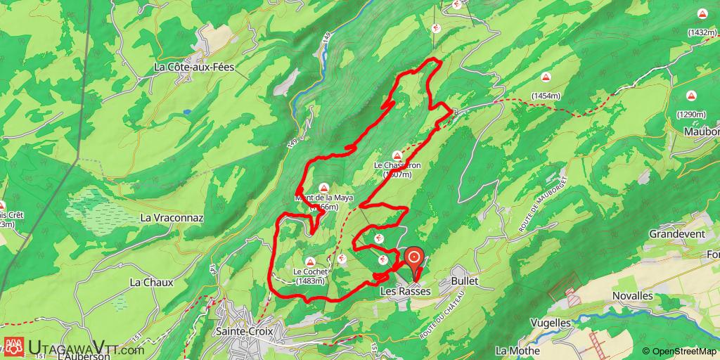 Sainte-Croix - Parcours sportif et vue sur les Alpes