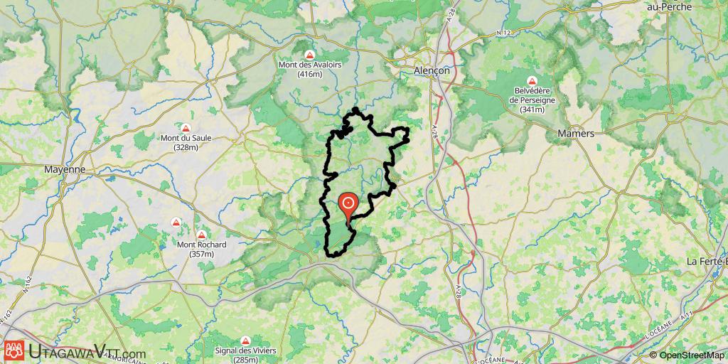 Alpes Mancelles - Variante du circuit N° 8 - Forêt de Sillé-le-Guillaume