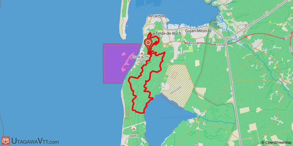 La Teste-de-Buch - Parcours au bord de l'océan