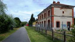Marciny, retour par la voie verte derrière l'ancienne gare