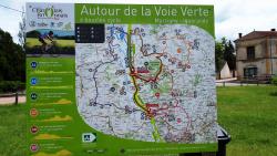 Voie verte, panneau des boucles cyclo