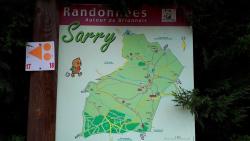 Sarry, balisage du circuit N° 17 Rouge