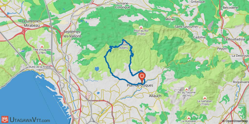Boucle de Plan de Cuques à La Grande Etoile