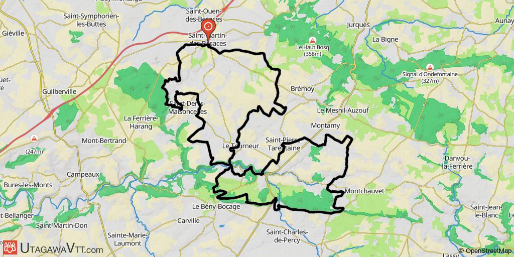 Circuit en bocage normand au départ de Saint-Martin-des-Besaces