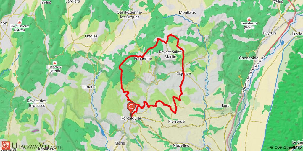 Site VTT-FFC Forcalquier-Lure - Circuit N° 3 : Petit tour de Pays