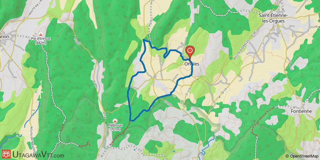 Site VTT-FFC Forcalquier-Lure - Circuit N° 7 : Le tour de Seigne