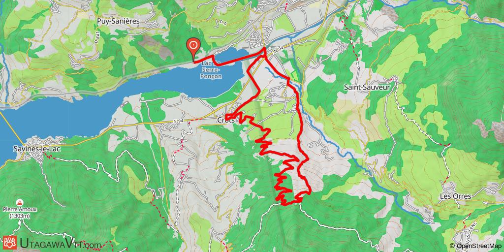 Embrun - Les Crots - Baratier par la combe de l'Homme Mort