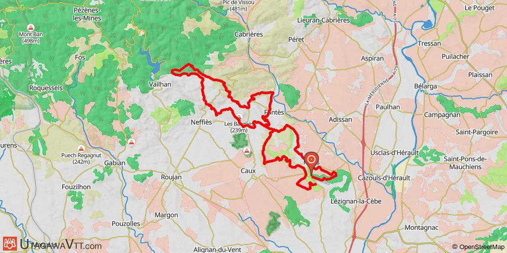 Nizas en passant par Cabrières
