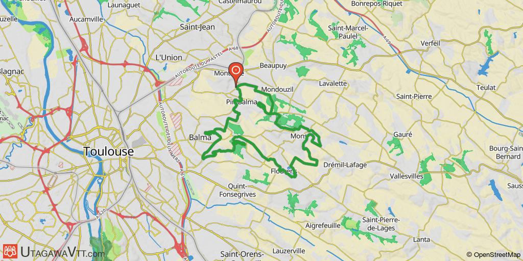 Parcours au départ de Montrabé