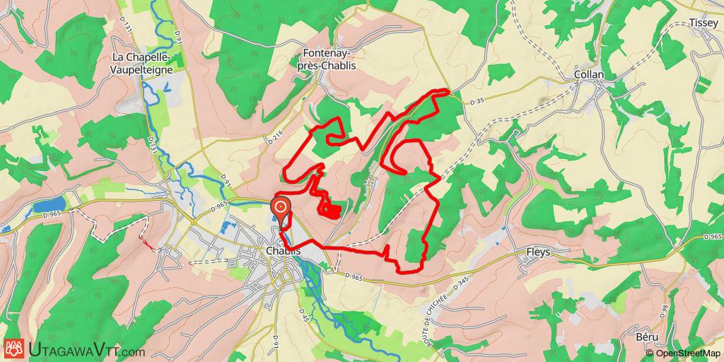 Circuit à l'est de Chablis