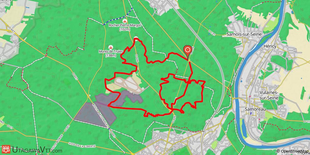 Parcours en forêt de Fontainebleau