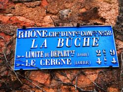 Plaque au carrefour de La Bûche (départ)