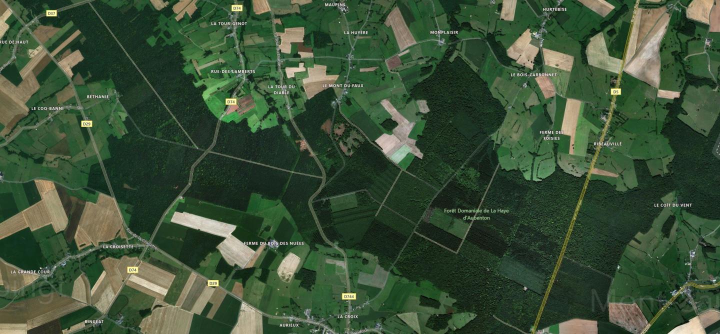 La forêt domaniale de la Haye d'Aubenton du nord au sud