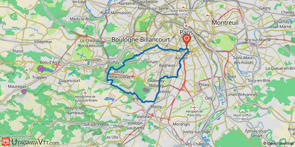 Boucle dans le sud-ouest parisien