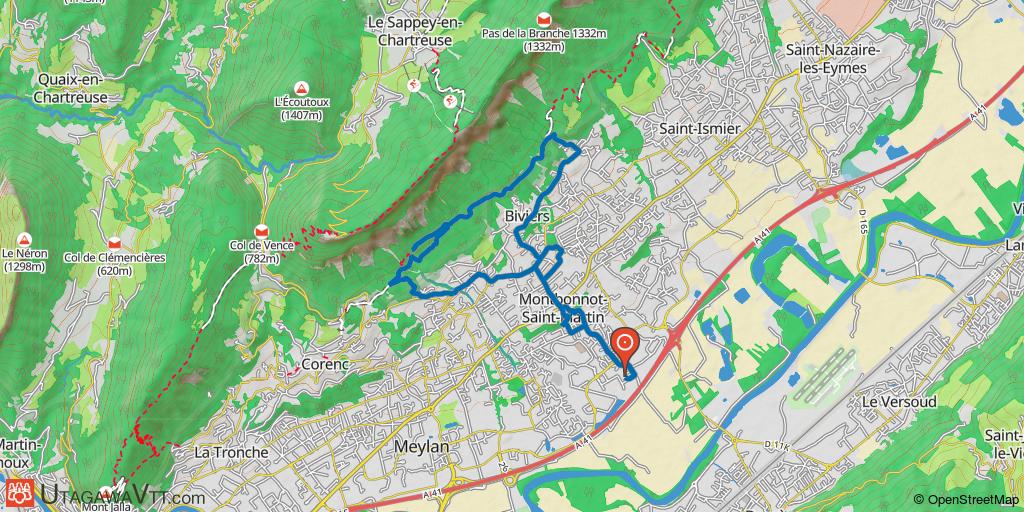 Biviers réservoirs depuis le bas de Montbonnot