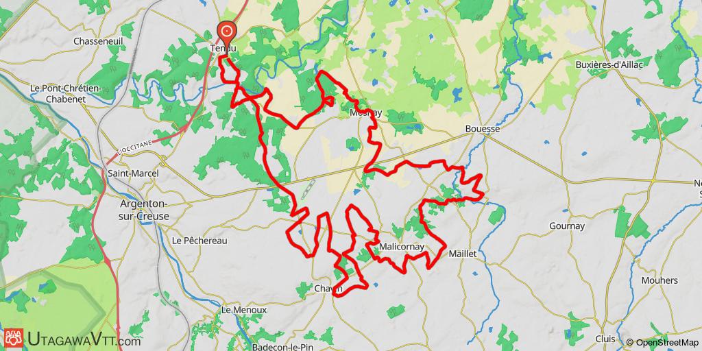 Vallée de la Bouzanne à partir de Tendu
