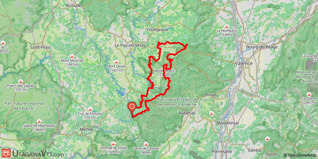 Tour de l'Ardèche (mai 2013) - Parcours intégral