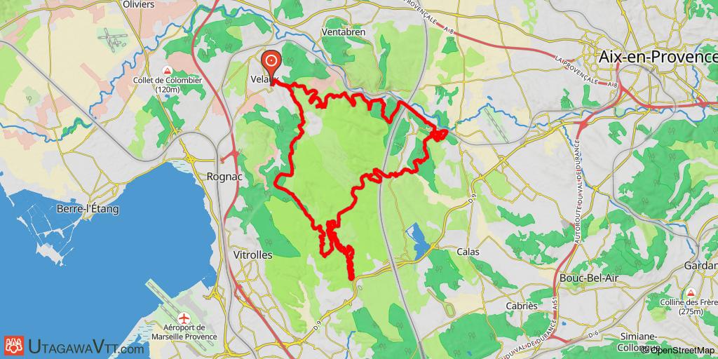Velaux - Collets Rouges - Arbois - Roquefavour